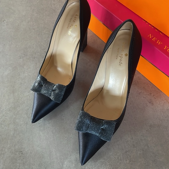 KATE SPADE-HOT Tuxedo HEELS! original box and dust bag! - Picture 4 of 12